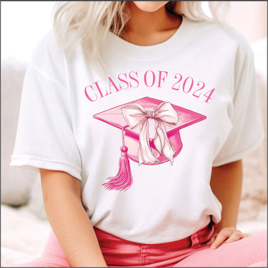 Class of 2024 Pink Bow DTF Transfer