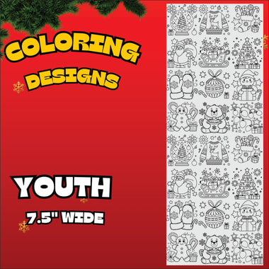 Kids Coloring Designs 7.5 inch DTF Transfers