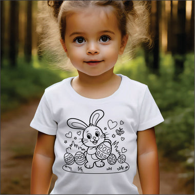 Coloring Easter Bunny w Eggs