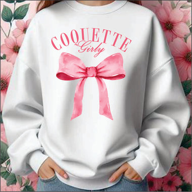 Coquette Girly Pink Bow DTF Transfer