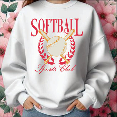 Softball Sports Club Coquette Style DTF Transfer