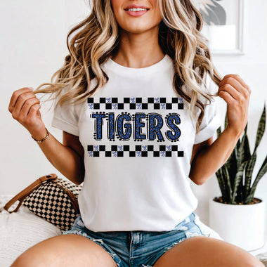 Blue Coquette Check Tigers