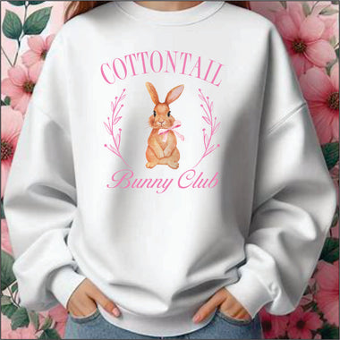 Cotton Tail Bunny Club Coquette DTF Transfer
