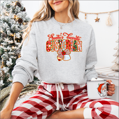 Santa's Favorite Custodian Christmas DTF Transfer
