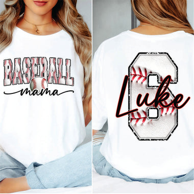 Custom Baseball Mama w Name & Number