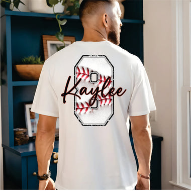 Custom Baseball Number and Name