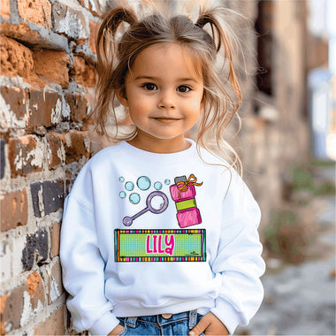 Custom Girl Bubble Wand w name