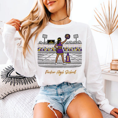 Custom Cheer - your school name, colors, mascot name, player name, hair and skin color