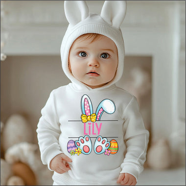 Custom Split Name Girl Bunny DTF Transfer