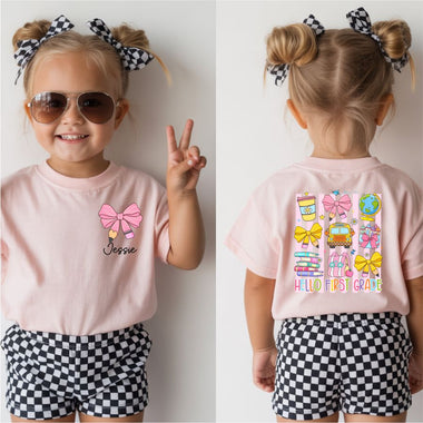 Custom Hello First Grade w Name 2 part