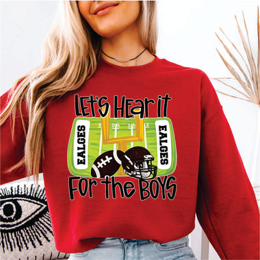 Custom Let's Here is for the Boys Football w team name