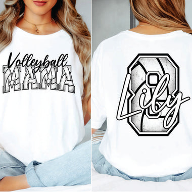 Custom Volleyball Mama w Name and Number