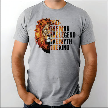 Dad Man Myth Legend Lion DTF Transfer