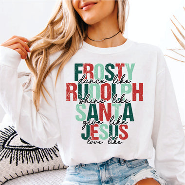 Dance Like Frosty Christmas Colors
