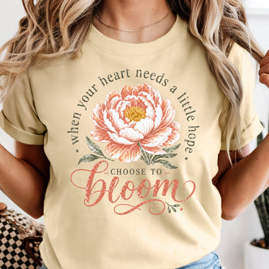 Choose to Bloom DTF Transfer DTF Heat Press Transfer from Sweet Tee Transfers
