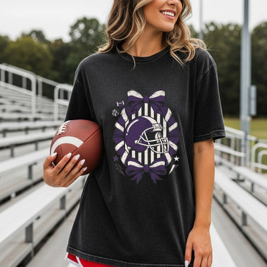 Purple Football Helmet DTF Transfer DTF Heat Press Transfer from Sweet Tee Transfers