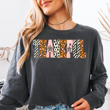 Thankful Pink Leopard DTF Transfer DTF Heat Press Transfer from Sweet Tee Transfers
