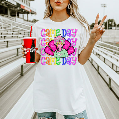 Turkeys School Mascot DTF Transfer – Game Day DTF Heat Press Transfer from Sweet Tee Transfers