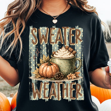 Sweater Weather Striped DTF Transfer DTF Heat Press Transfer from Sweet Tee Transfers