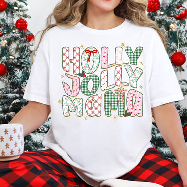 Holly Jolly MAMA DTF Transfer DTF Heat Press Transfer from Sweet Tee Transfers