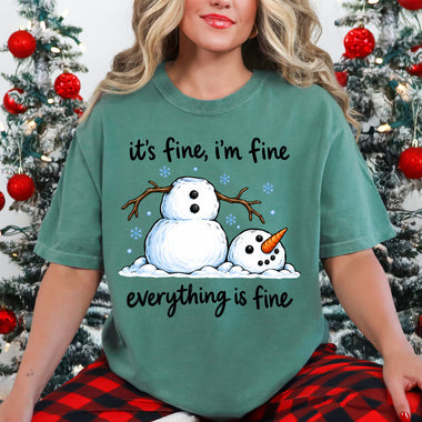 Meltdown Snowman Christmas DTF Transfer DTF Heat Press Transfer from Sweet Tee Transfers