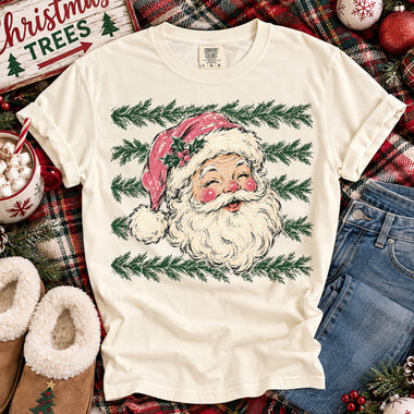 Vintage Santa Garland DTF Transfer DTF Heat Press Transfer from Sweet Tee Transfers