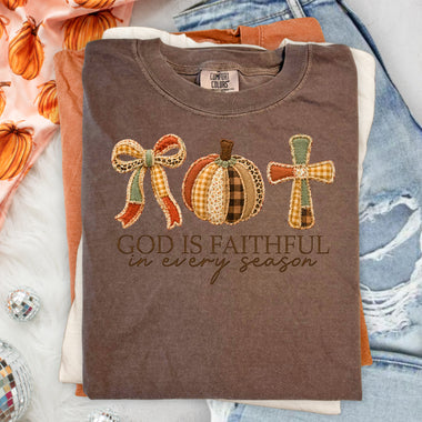 God Is Faithful in Every Season Pumpkin DTF Transfer DTF Heat Press Transfer from Sweet Tee Transfers