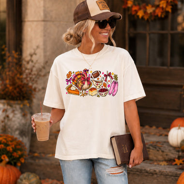 Thanksgiving Turkey Collage DTF Transfer DTF Heat Press Transfer from Sweet Tee Transfers