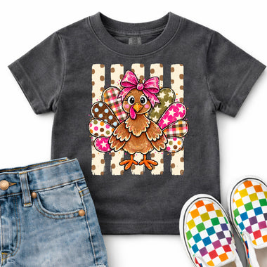 Patchwork Turkey Striped DTF Transfer DTF Heat Press Transfer from Sweet Tee Transfers