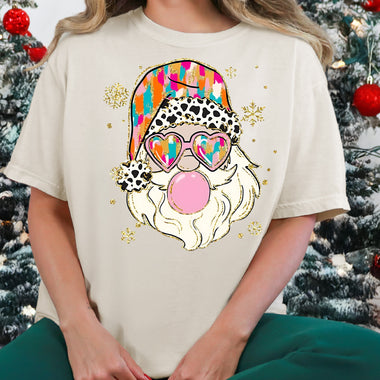 Watercolor Santa Bubblegum DTF Transfer DTF Heat Press Transfer from Sweet Tee Transfers
