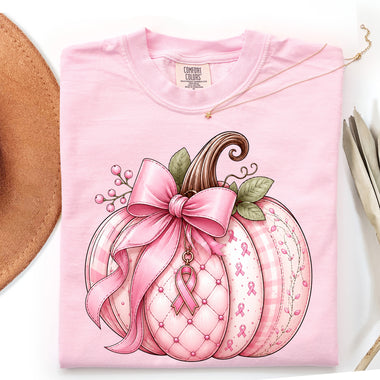 Breast Cancer Awareness Pink Pumpkin DTF Transfer DTF Heat Press Transfer from Sweet Tee Transfers