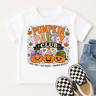 Pumpkin Party Club DTF Transfer DTF Heat Press Transfer from Sweet Tee Transfers