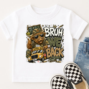 Highland Cow Bruh We Back School DTF Transfer DTF Heat Press Transfer from Sweet Tee Transfers