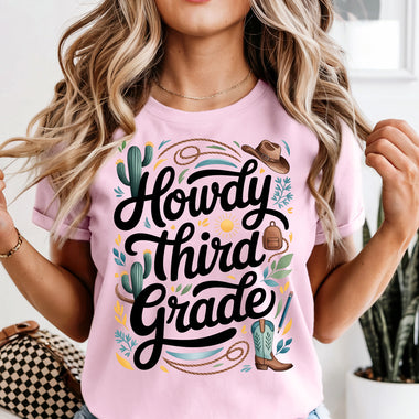 Howdy Third Grade DTF Transfer DTF Heat Press Transfer from Sweet Tee Transfers
