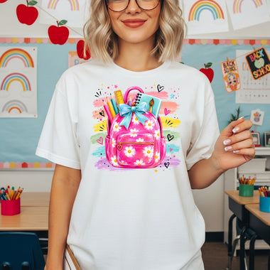 Back to School Brushstroke Backpack DTF Transfer DTF Heat Press Transfer from Sweet Tee Transfers