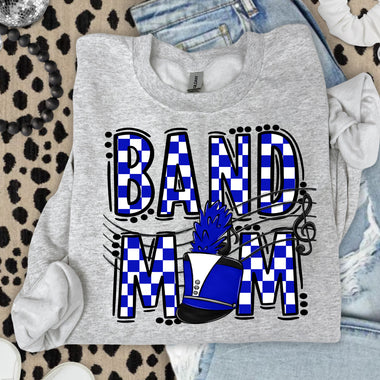 Retro Band Mom Blue DTF Transfer DTF Heat Press Transfer from Sweet Tee Transfers