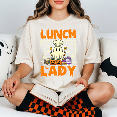 Lunch Lady Ghost DTF Transfer DTF Heat Press Transfer from Sweet Tee Transfers