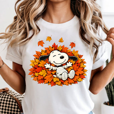 Snoopy Fall Leaves DTF Transfer DTF Heat Press Transfer from Sweet Tee Transfers
