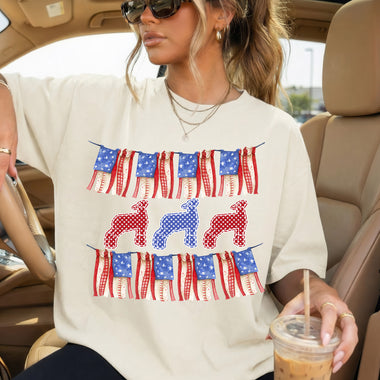 Patriotic Lamb DTF Transfer DTF Heat Press Transfer from Sweet Tee Transfers
