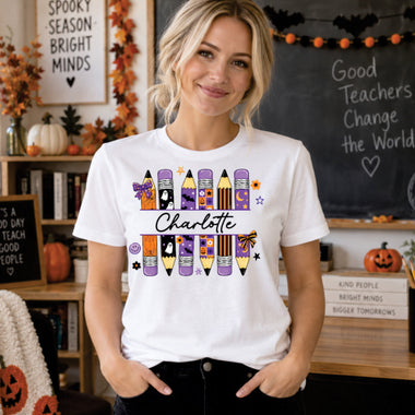 Custom Halloween Pencils DTF Transfer DTF Heat Press Transfer from Sweet Tee Transfers