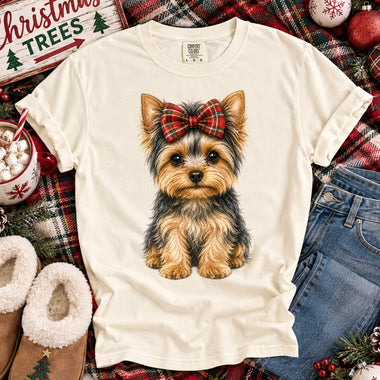 Christmas Dog Yorkie DTF Transfer DTF Heat Press Transfer from Sweet Tee Transfers