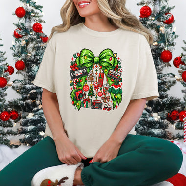 Christmas Retro Charm Bow DTF Transfer DTF Heat Press Transfer from Sweet Tee Transfers