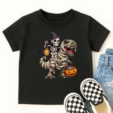 Skeleton Riding Mummy Dinosaur Trex DTF Transfer DTF Heat Press Transfer from Sweet Tee Transfers
