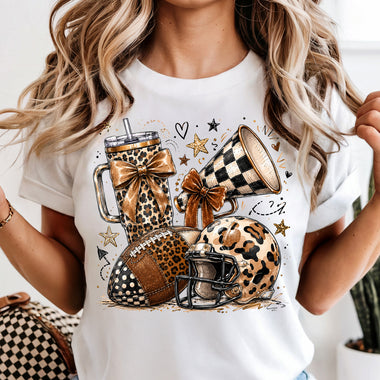 Football Game Day Leopard Collage DTF Transfer DTF Heat Press Transfer from Sweet Tee Transfers