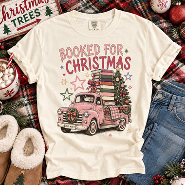 Booked for Christmas DTF Transfer DTF Heat Press Transfer from Sweet Tee Transfers