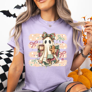 Striped Patchwork Ghost DTF Transfer DTF Heat Press Transfer from Sweet Tee Transfers