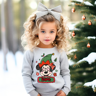 Custom Magical Christmas Girl Mouse DTF Transfer DTF Heat Press Transfer from Sweet Tee Transfers