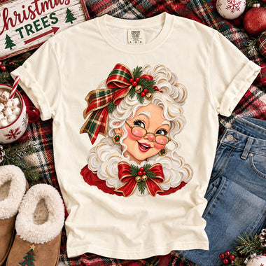 Mrs. Claus Head DTF Transfer DTF Heat Press Transfer from Sweet Tee Transfers