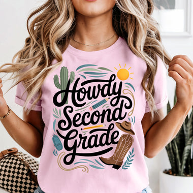 Howdy Second Grade DTF Transfer DTF Heat Press Transfer from Sweet Tee Transfers