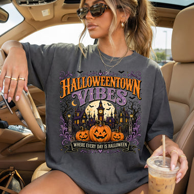 Halloweentown Vibes Where Every Day Is Halloween DTF Transfer DTF Heat Press Transfer from Sweet Tee Transfers
